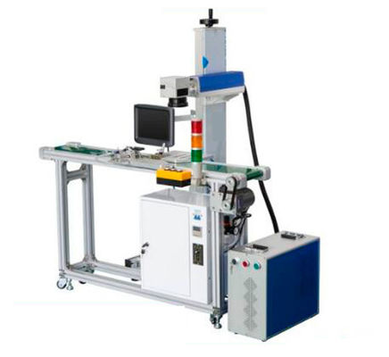 الصين Pcb الألياف Flying Laser Marking Machine 30w ماكس مريحة في اللون الأبيض المزود